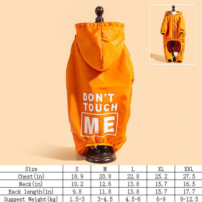 Горячая распродажа одежда для собак четырехлапый дождевик для питомца уличная водонепроницаемая и пылезащитная одежда товары для питомцев