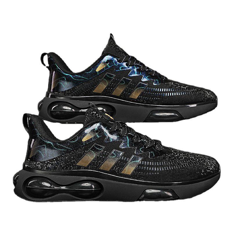 2025 new sports shoes men's spring and autumn breathable thick-soled mesh running dad shoes Korean version of trendy travel shoes