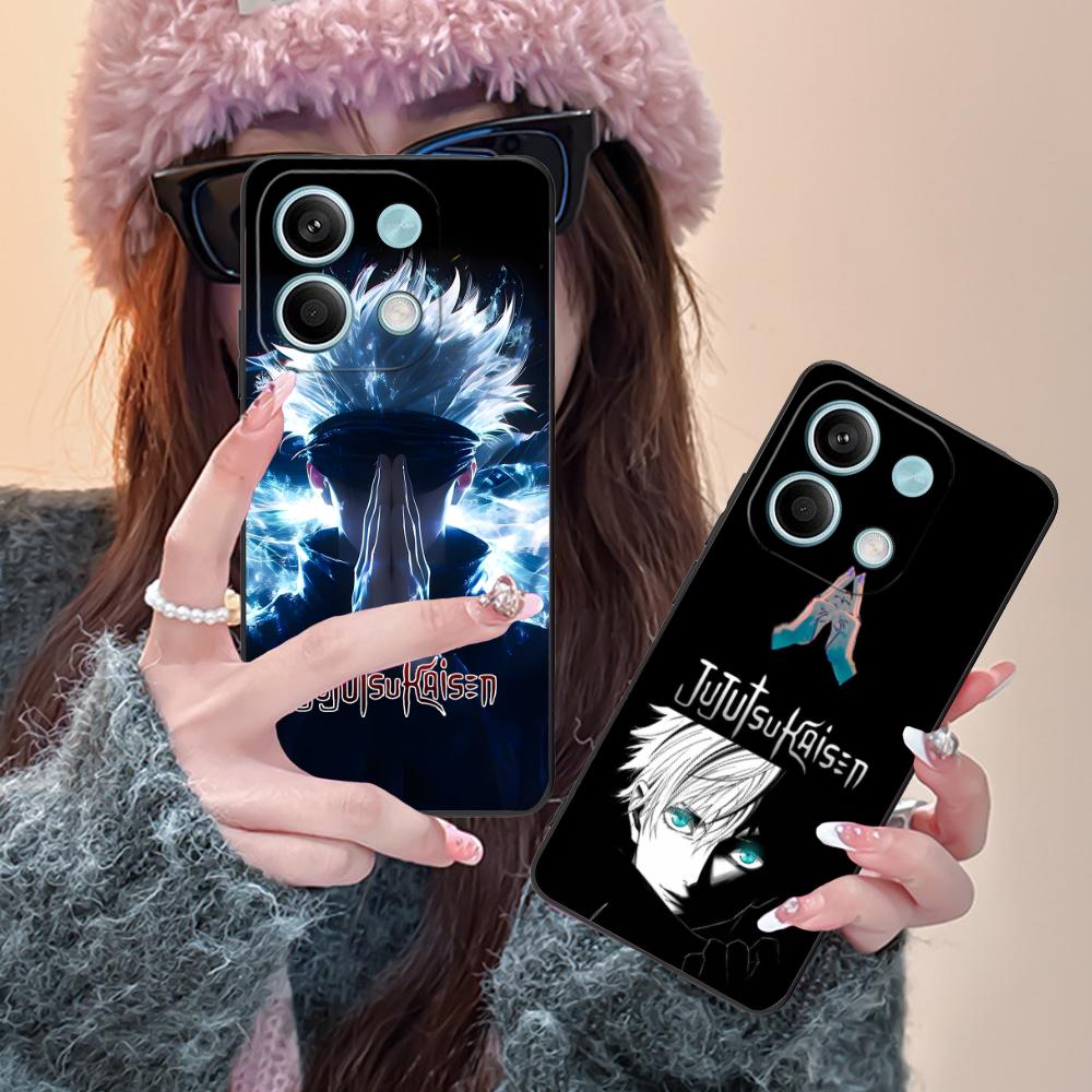 Jujutsu Kaisen Satoru Gojo Phone Case for Xiaomi Redmi Note 14 13 12 11 S Pro Plus 4G 5G Colorful Printing Cover Pretty Luxury
