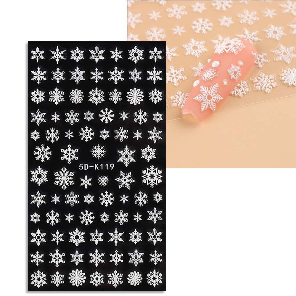 New Year Nail Art Decorations Christmas Nail Stickers Snowflake Nail Stickers Christmas Nail Decals