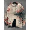 Cartoon Cat Dinosaur 3d Print Hoodies Men Women Fashion Oversized Vintage Hoodie Sweatshirt Coat Mens Clothing Unisex Moletom