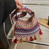 Woven Bag Ethnic Style Crossbody Bags Tassel Bohemian Shoulder Bag Fringe Shoulder Bag  Travel