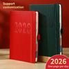 Высококачественный планер-блокнот на 2026 год, ежедневный, недельный, месячный календарь-планировщик формата А5 с обложкой из искусственной кожи для бизнеса, студента