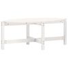  Coffee Table, White, 118x63x45 Cm, Solid Pine Wood
