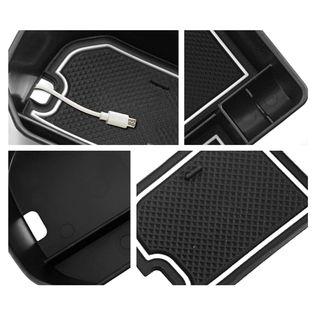 HUAHAO Консольный бокс для Volkswagen Центральная консоль для хранения в автомобиле VW ABS Зарядка Кастомные детали T-ROC, Консоль, Двухуровневое хранение, Бокс, Лоток, T-ROC