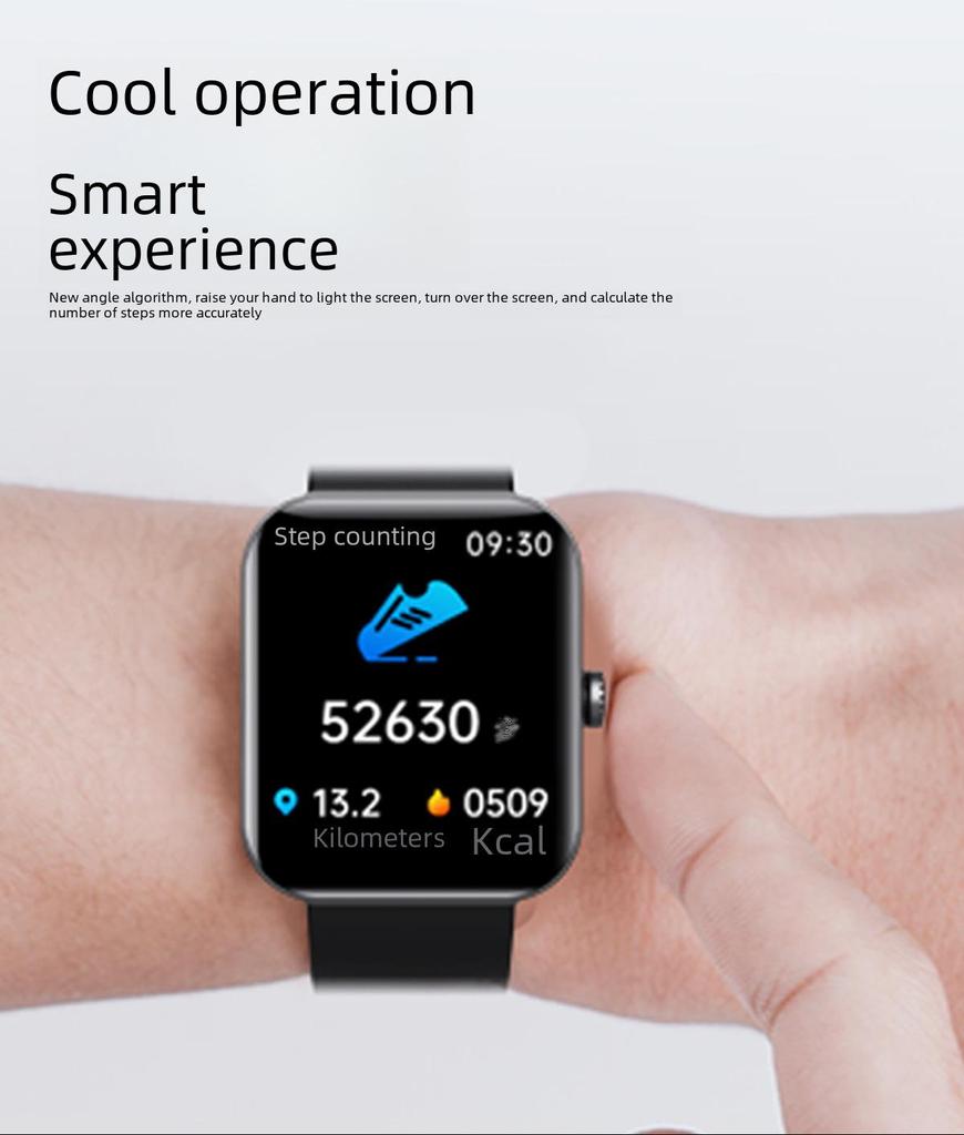 Умные часы F57L: 1,91'' HD Экран, Монитор Сердечного Ритма и Кислорода в Крови, Спортивный Браслет