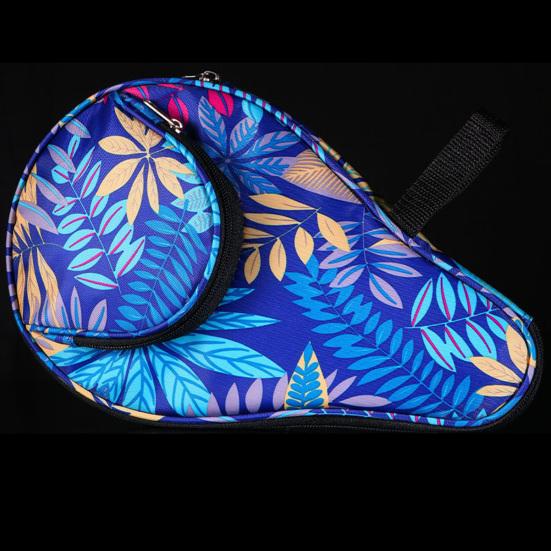 Сумка для настольной теннисной ракетки Изысканный узор Застежка-молния Защита от царапин Пыленепроницаемая с карманом Защитная сумка для пинг-понговой ракетки из ткани Оксфорд