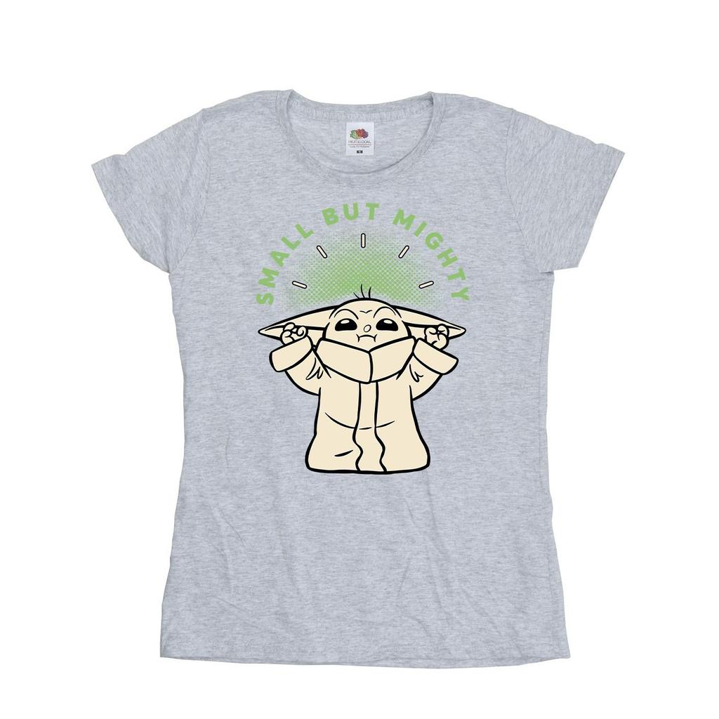 Star Wars Womens/Ladies The Mandalorian Small But Mighty Grogu Cotton T-Shirt