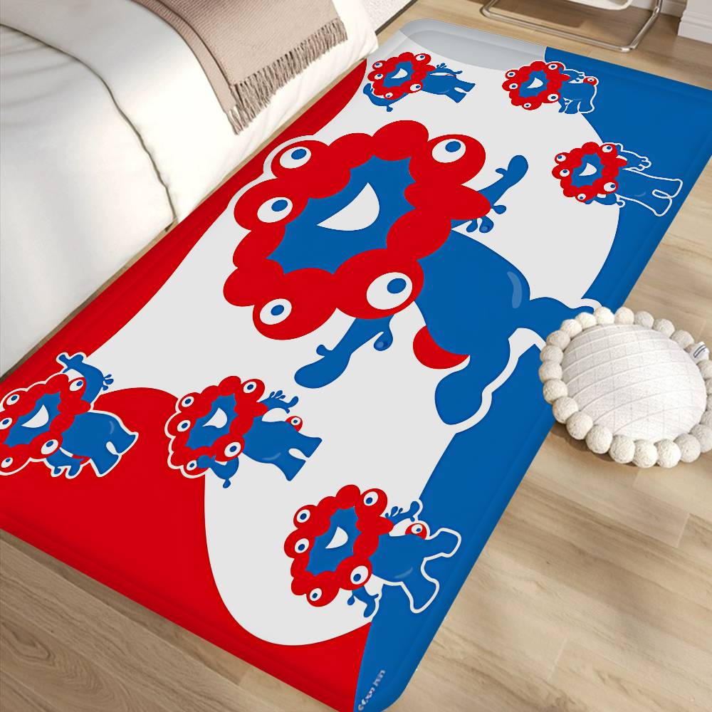 Cartoon M-Myaku-Myaku Door Mat Kids Room Bedroom Decoration Balcony Anti-Slip Doormat Living Room Doormat Area Rug