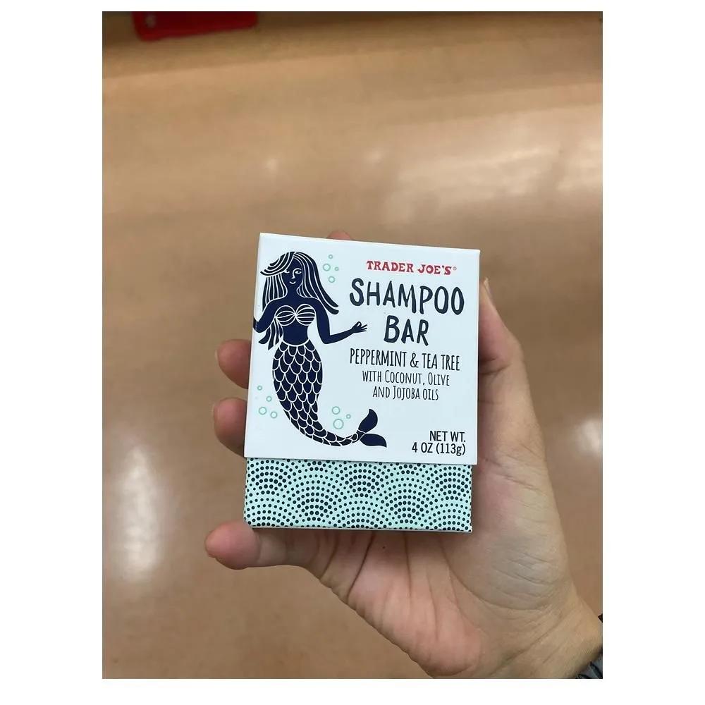 Trader Joe's Твердый шампунь 113 г, 4 шт., Мята и Чайное дерево