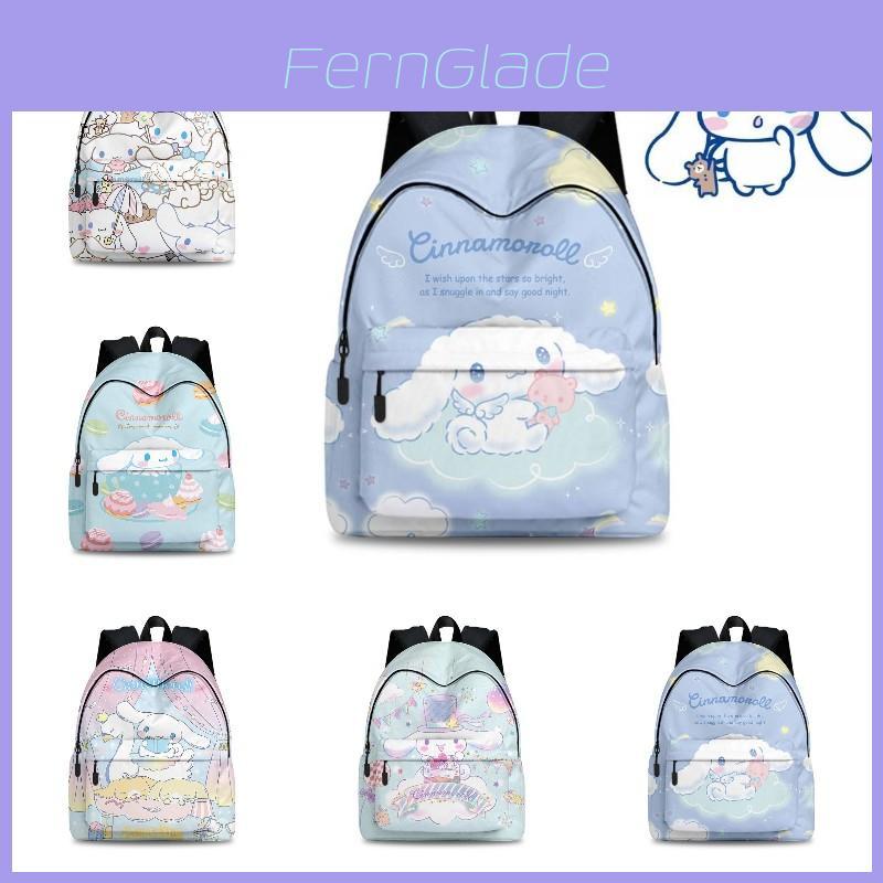 3D Новый набор рюкзака Sanrio Cinnamoroll Стильный и дышащий, вместимость 20-35 л