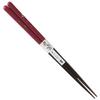 Tanaka Hashiten Premium Japanese Wakasa Lacquer Chopsticks, Dishwasher-Safe, with Non-Slip Coating, Cherry Blossom and Vermilion, 27086