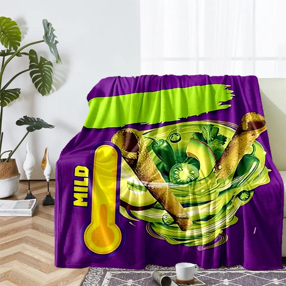 Takis Fuego Theme Printed Blanket - Perfect for Couch, Bed, Travel & Outdoor Use | Machine Washable, Cozy & Durable.