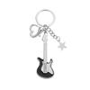 Guitar Love Heart Key Chain for Men Women Star Sweet Keychain Cool Trendy Fashion Pendant Rock Punk Vintage Accessories Gift