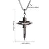 Vintage Catholic Cross Pendant Necklace Men Women Christian Believers Prayer Amulet Jewelry