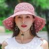 Foldable Women's Korean Style Sun Hat - Summer Sun Protection, Large Brim for Middle-Aged & Elderly