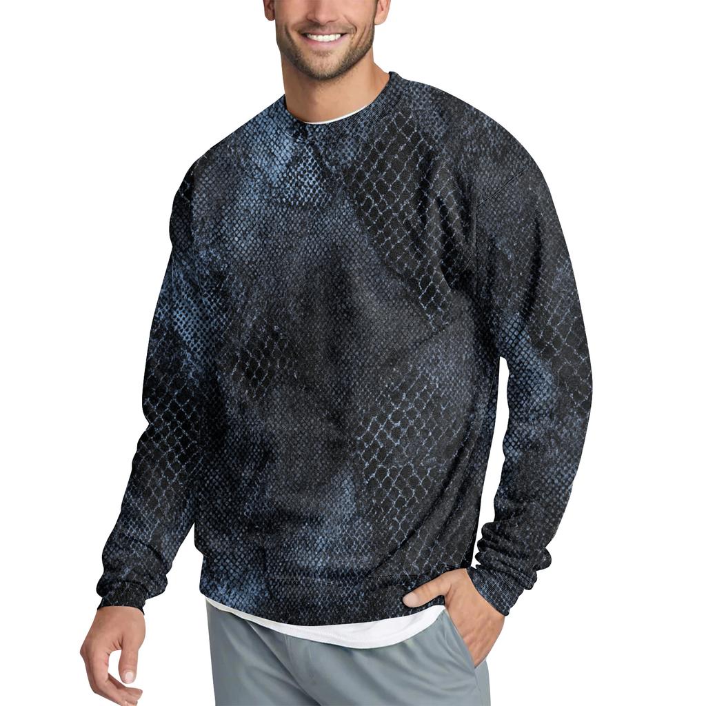 Мужской повседневный модный свитшот с принтом и круглым вырезом