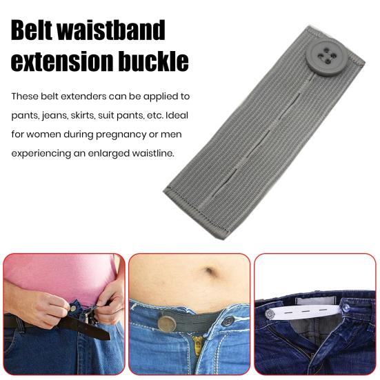 Unisex Elastic Waist Extension Buckle Band for Adjustable Comfort