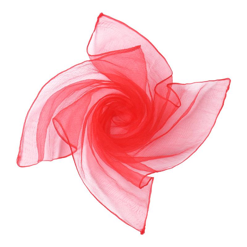 6 Solid Colors Thin Chiffon Nylon Silk Scarf Magic Show Performance Dance Candy Square Scarf Transparent Neckerchief Shawl
