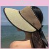 Летняя соломенная шляпа женская широкополая шляпа от солнца с дышащей складной пляжной шляпой