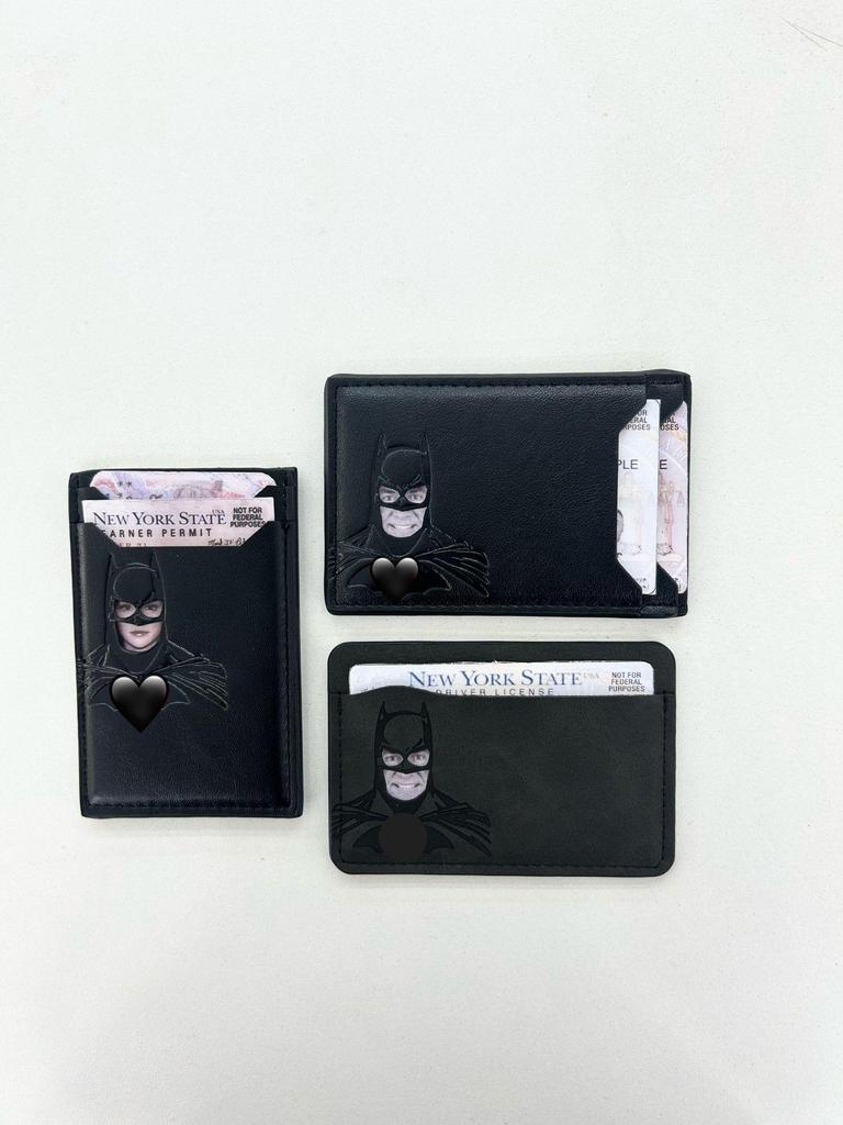Men's Batman Hero Squad Card Holder & Wallet - Multi-Card Slot, Hollow Design, Short Style