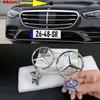 1 шт. 44 мм 3D Металл Синий Хром Звезда Капот Значок Логотип для Mercedes Benz W202 W203 W204 W208 W210 W220 W221