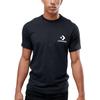 Converse T Shirts Men's Black Crew Neck Moderate Straight Fit 10018234-A02