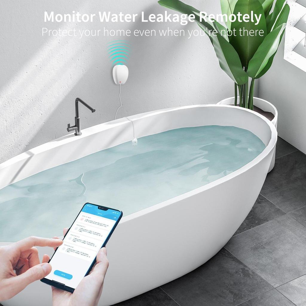 Tuya Smart And Smart Life Wifi Flood Sensor Could Trigger Other Device Action Water Leak Detector Flood Alert Overflow Security