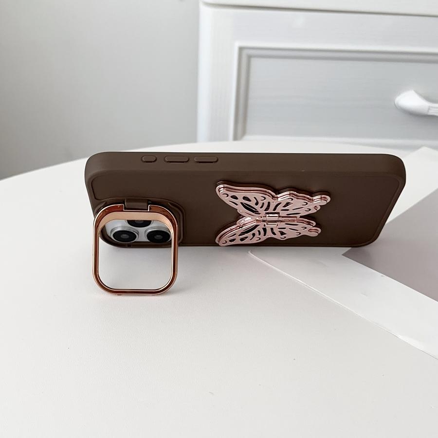 Чехол для телефона с кронштейном для камеры и бабочкой с 3D покрытием для IPhone Samsung Redmi OPPO VIVO