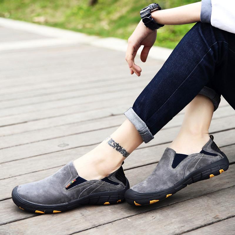 Мужская походная обувь из натуральной кожи, повседневная походная обувь для прогулок на открытом воздухе