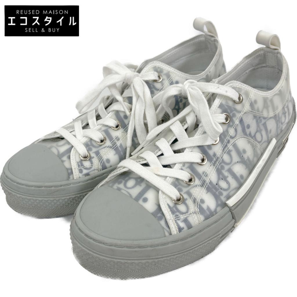 Dior LS0721 Oblige Low Top Shoes 41 Gray / whiteUsed