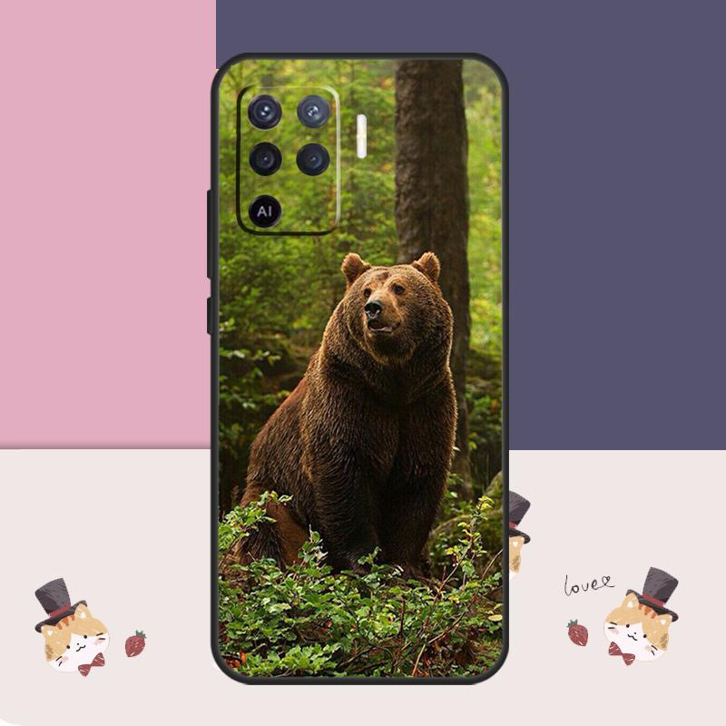 Чехол Медведь Гризли для Oppo A76 A96 A16 A60 A98 A58 A78 A18 A38 A80 A40 A77 A57 A17 A74 A54 A94 A15 A5 Pro