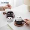 Mr. Nanshan Panda Ceramic Tea Infuser Couple Mug Set