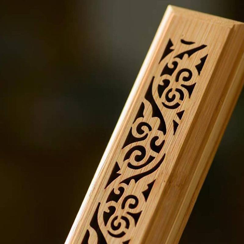 1 шт., курильница из натурального бамбука с подкладкой-деревянная коробка для ароматерапии для хранения и сжигания благовоний