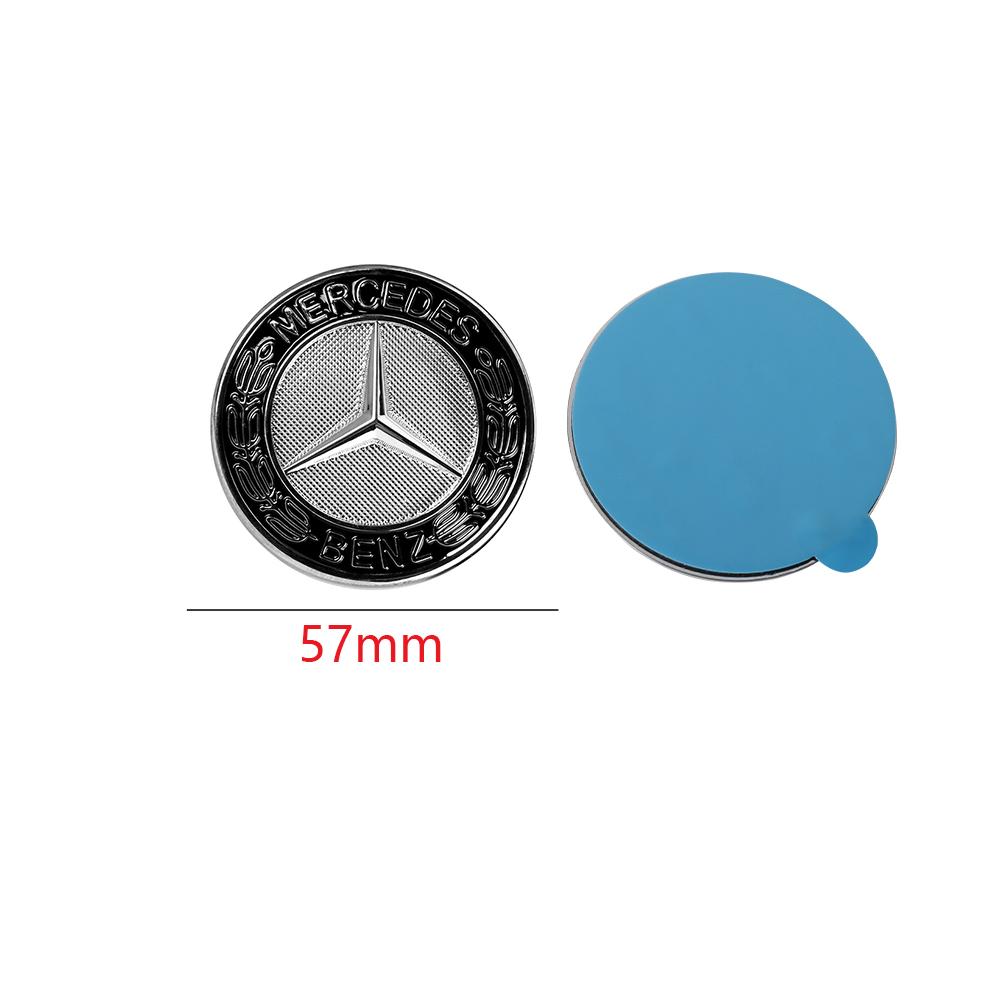 EAJNN1 Для Mercedes Benz A B C E R G S GGLA W140 W168 W169 W176 W177 GLS GLB 57 мм ABS Алюминий Автомобиль Передняя Крышка Капота Значок Декоративные Наклейки