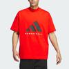 adidas Баскетбол FW24 Коллекция 2025 Глава 01 Логотип Дизайн Удобная спортивная футболка с коротким рукавом унисекс Топы Красные JE3763