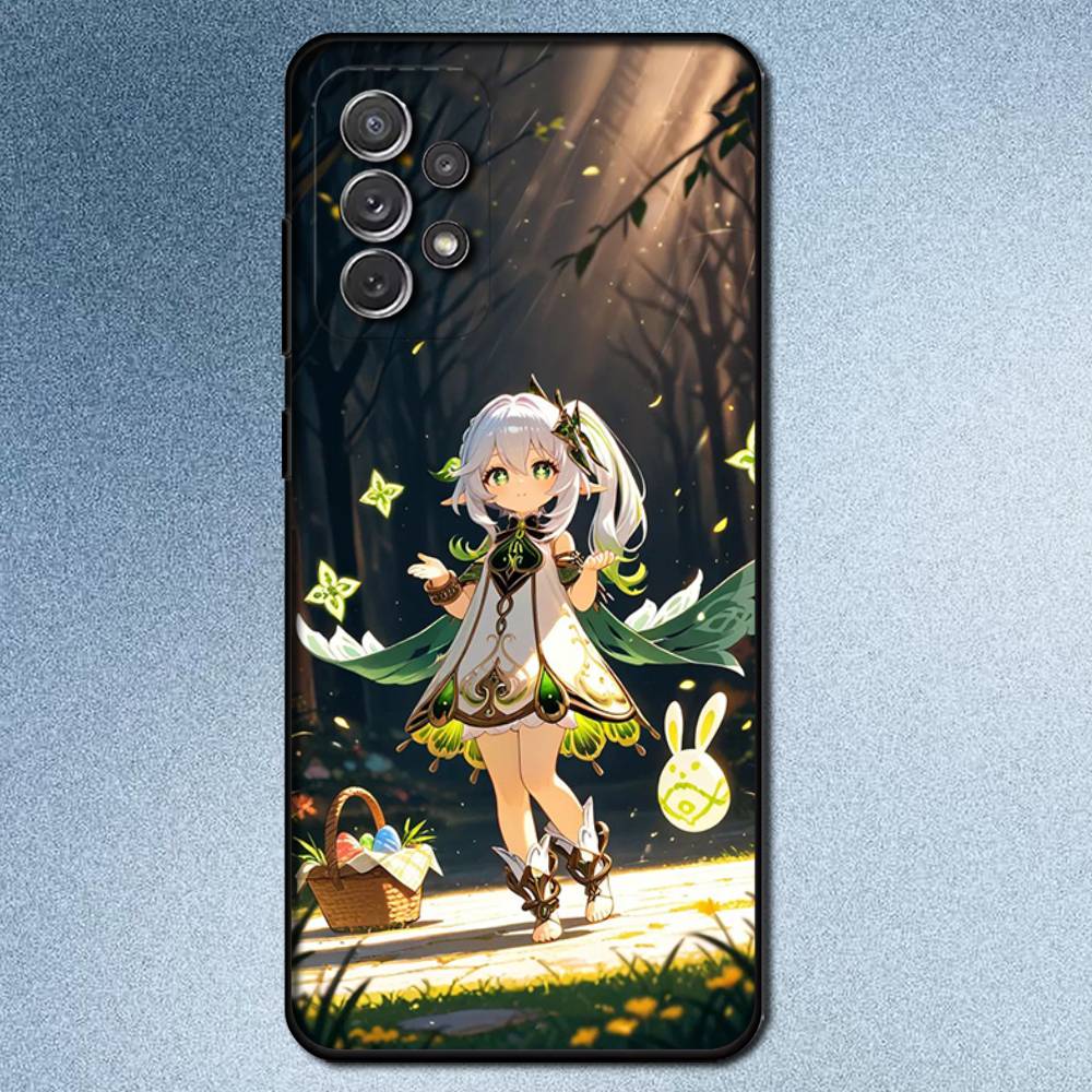 G-Genshin Impact Нахида Чехол для телефона для Samsung S25, S24, S21, S22, S23, S30, Ultra, S20, Plus, Fe, Lite, Note, 10, 9, 5G Черный чехол