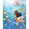 Набор для вышивки крестом DIY Алмазная вышивка Девушка и рыба Алмазная картина Мозаика Домашний декор