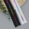 5# Gradient Color Resin Zippers Colorful Square Open-end Auto Lock Zippers Jacket Garment Accessories DIY Apparel Sewing