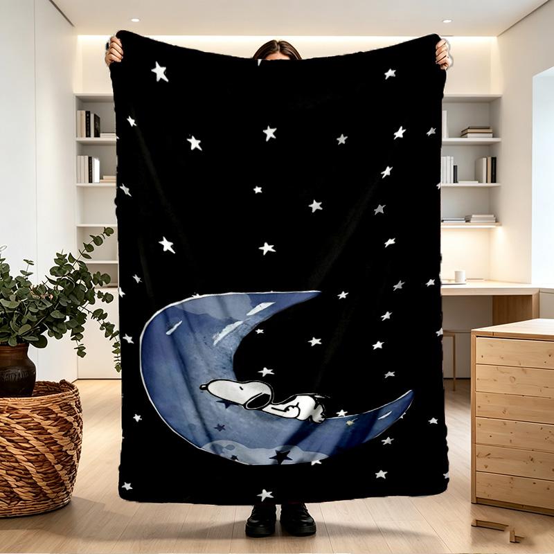 Snoopy Print Blanket - Soft & Comfortable, for Bedroom, Travel, Sofa, Home Decoration - Birthday Christmas Gift for Friend