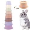 8PCS Stacking Cups for Rabbits Nesting Rabbit Toys of Different Sizes Enrichment Toys for Bunny Animals Hiding Food And Playing