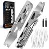 Prybar EDC Prybar with Small Pocket Knife Bottle Opener Nail Crowbar with Box Cutter Hex for Everyday Cycling Camping Multi-Tool Puller, Multi-Purpose