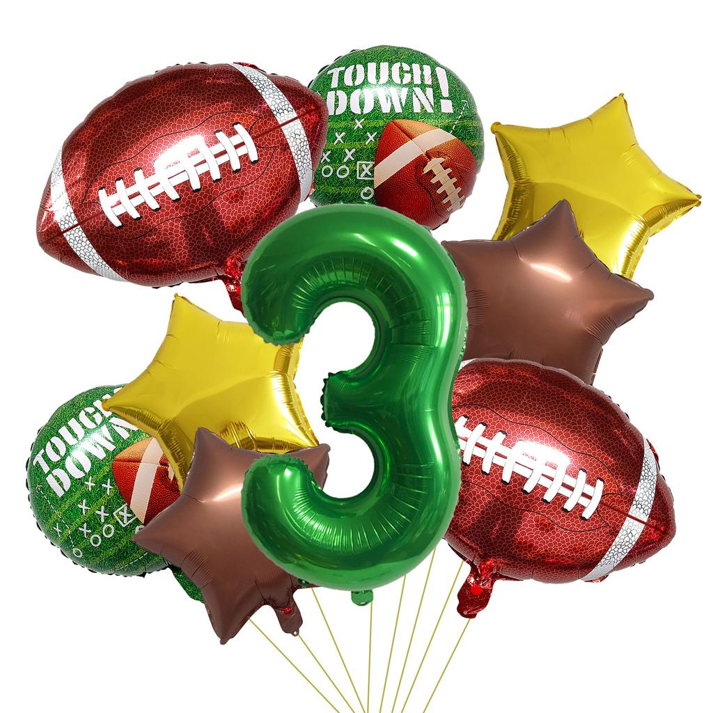 Rugby Balloon Set 32-inch Digital Children's Super Bowl Decorative Aluminum Film Balloon Scene Arrangement