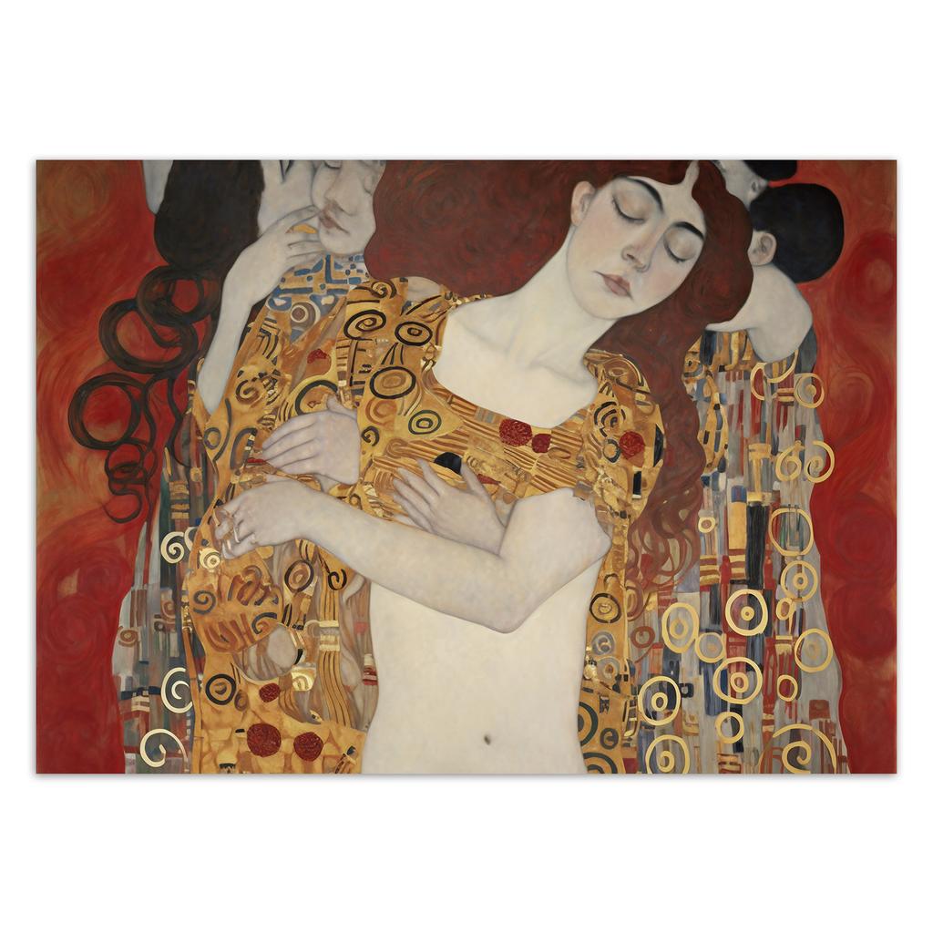 Wallpaper Women's Kiss Abstraction - G. Klimt