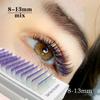 Цвет, прививка, накладные ресницы, смешанный фиолетовый, 0,07 мм, C/D, разная длина, макияж, наращивание.