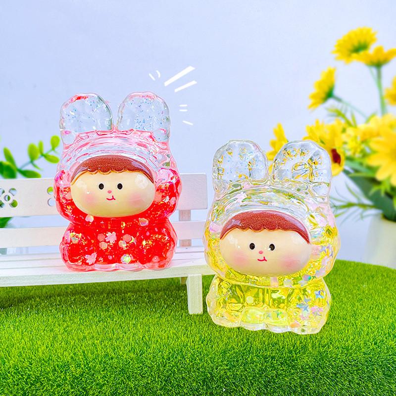 Adorable Cartoon Lilith Figurine Nightlight With Glowing Glitter For Home Decor