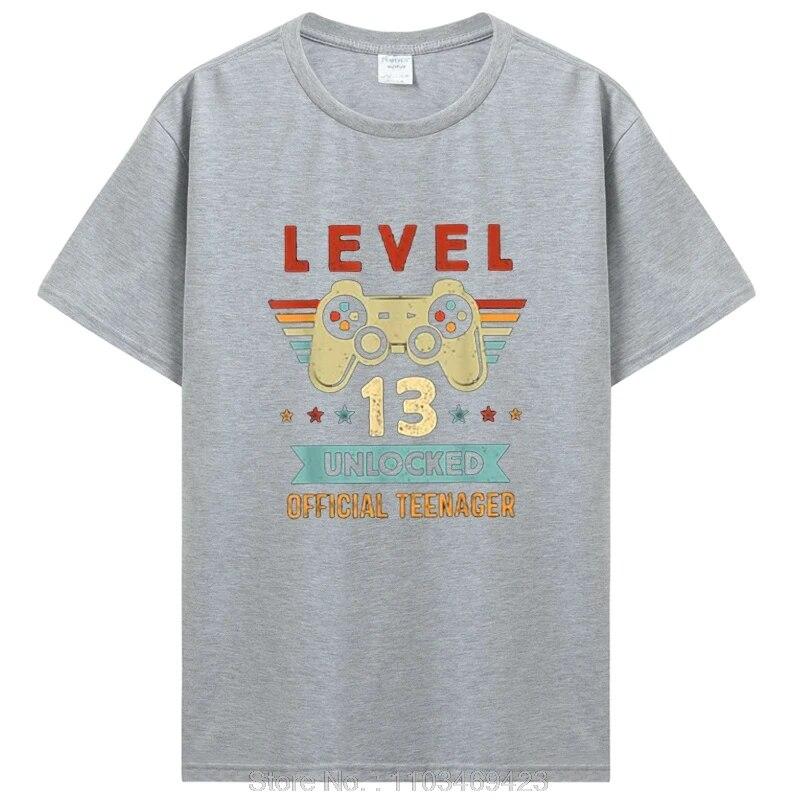 Официальная футболка для геймеров на день рождения для подростков 13, хлопковая футболка унисекс, одежда, футболка большого размера с рисунком, футболки