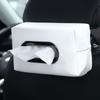 PU Leather Car Tissue Holder Adjustable Strap Tissue Storage Box  Desktop Decoration
