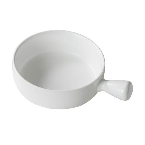 Ceramic Baking Bowl Microwave Safe Oven Dish with Handle Heat Resistant Soup Crock Easy Clean Dishwasher Safe Small Soup Bowl for Onion Soup