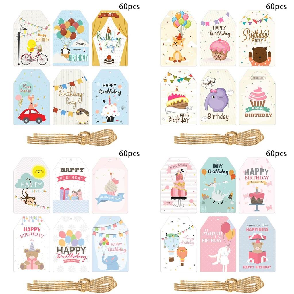 Украшения для вечеринки в честь дня рождения с бумажными подвесками и 60 шт. для оформления места проведения